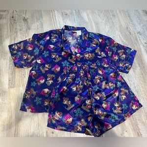 Disney Vintage '90s Pajama Short Set Size Small